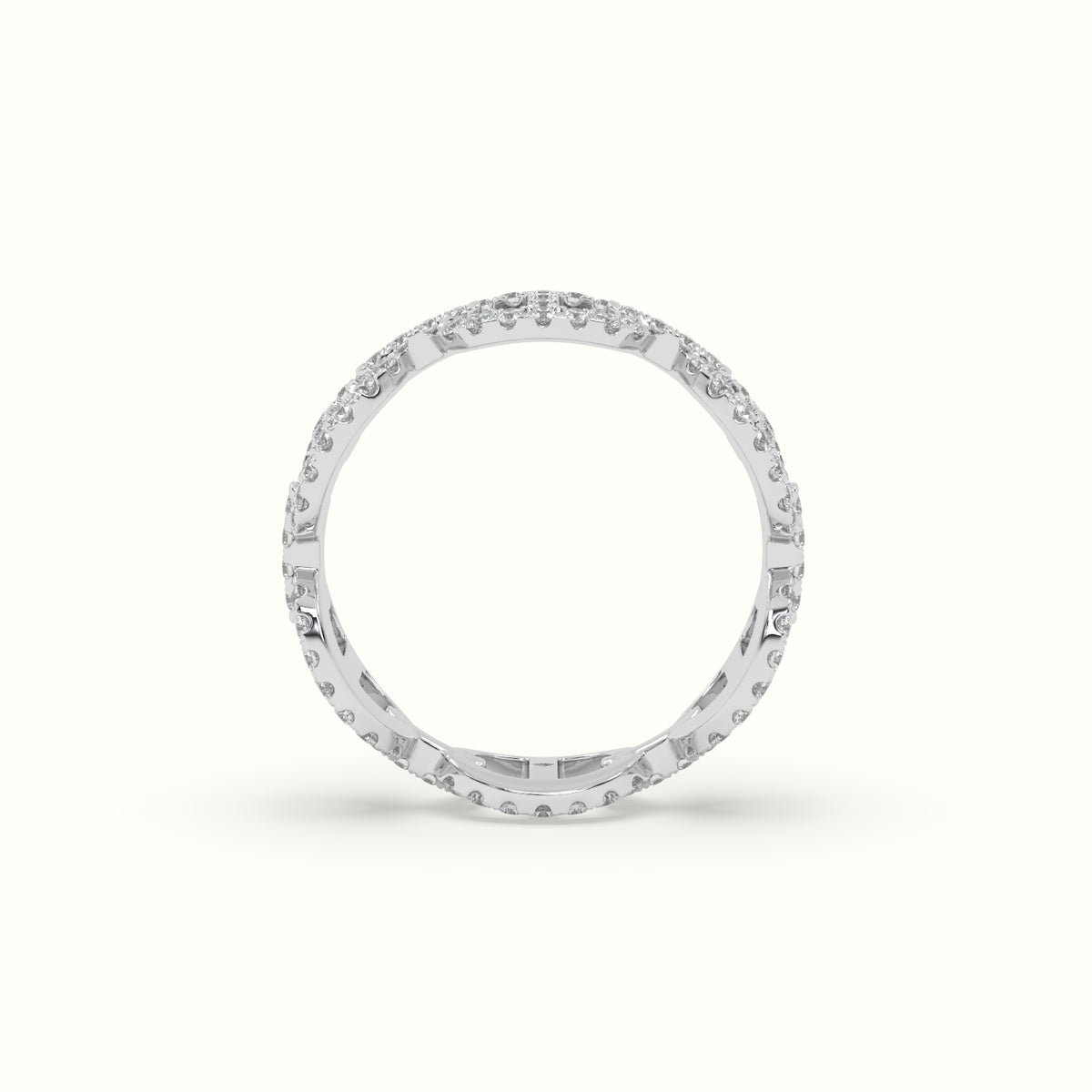 Pavé Mariner Link Diamond Ring