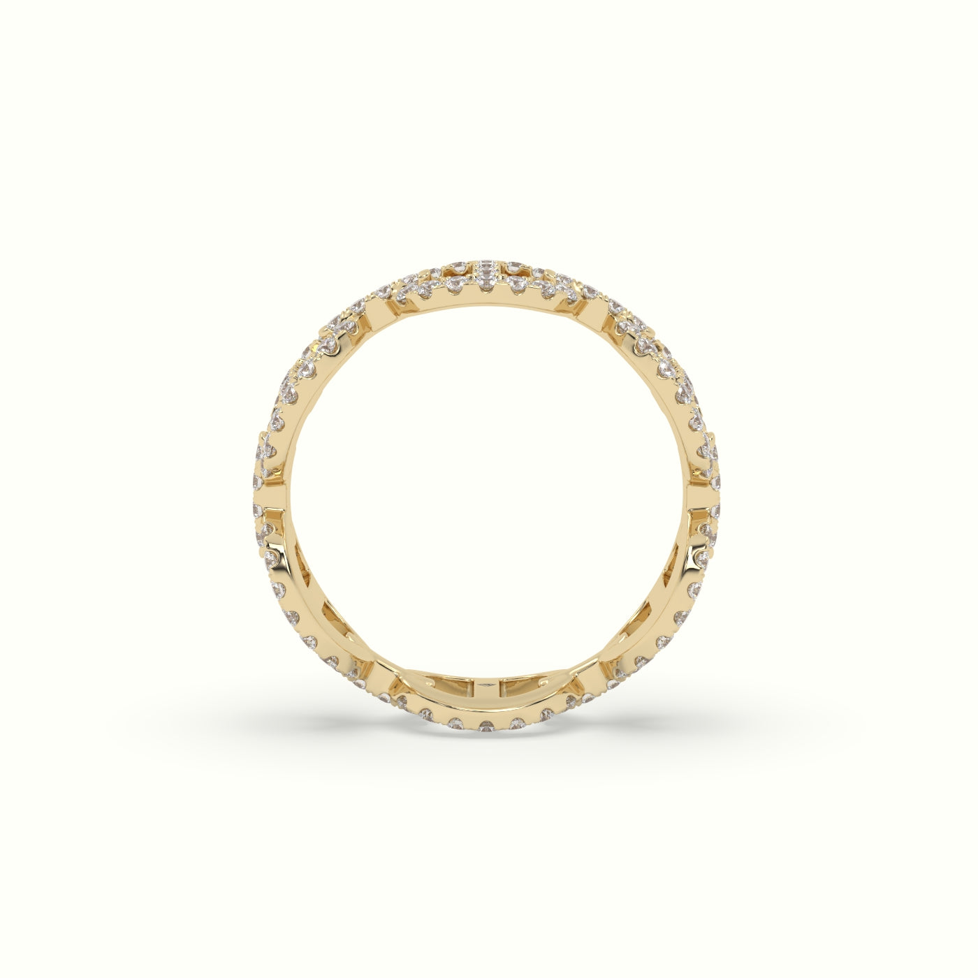 Pavé Mariner Link Diamond Ring