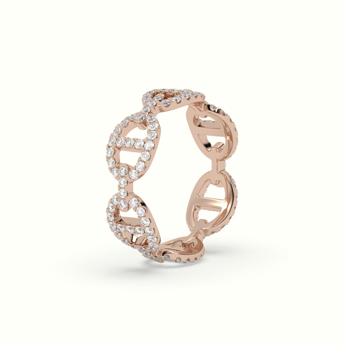 Pavé Mariner Link Diamond Ring