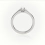 Round-Cut Diamond 4 Prong Channel Setting Engagement Ring — White Gold
