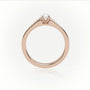 Round-Cut Diamond 4 Prong Channel Setting Engagement Ring — Rose Gold
