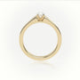 Round-Cut Diamond 4 Prong Channel Setting Engagement Ring — Yellow Gold