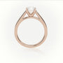 Round Cut Diamond 4 Prongs Channel-Setting Engagement Ring — Rose Gold