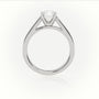 Round Cut Diamond 4 Prongs Channel-Setting Engagement Ring — White Gold