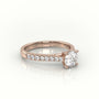 Round Cut Diamond 4 Prongs Scallop Setting Engagement Ring — Rose Gold