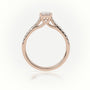 Round Cut Diamond 4 Prongs Scallop Setting Engagement Ring — Rose Gold