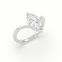 Marquise Solitaire Engagement Ring — White Gold