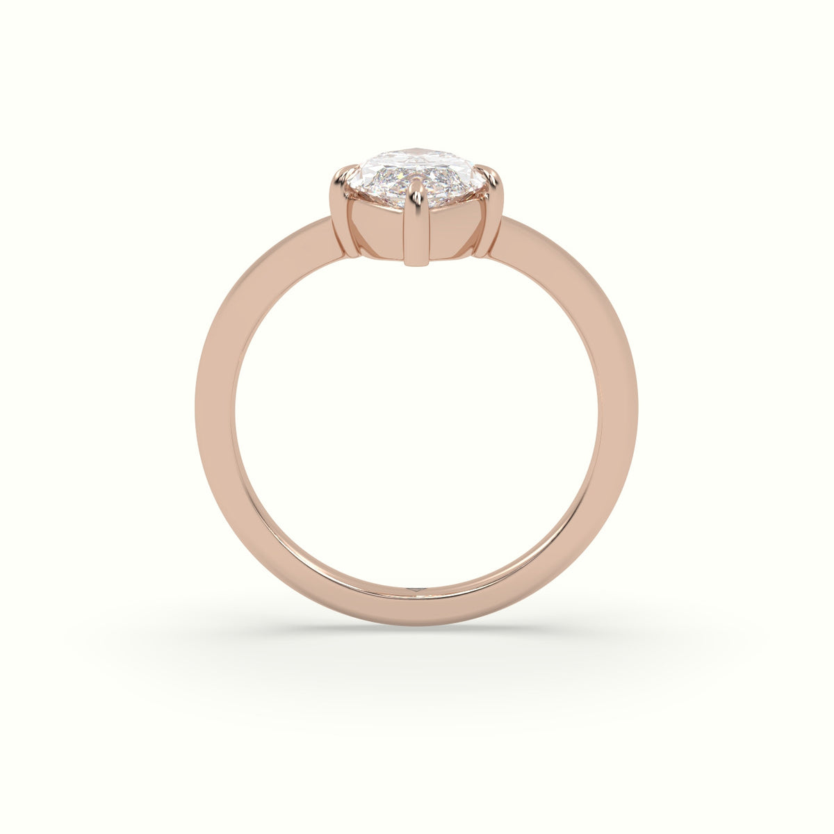 Marquise Solitaire Engagement Ring — Rose Gold