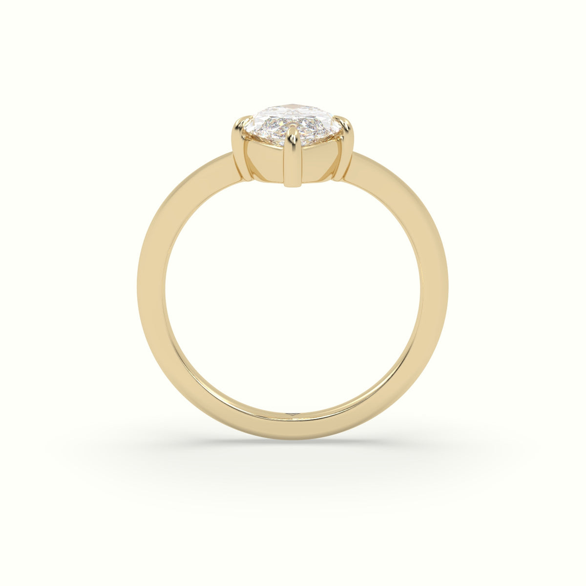 Marquise Solitaire Engagement Ring — Yellow Gold