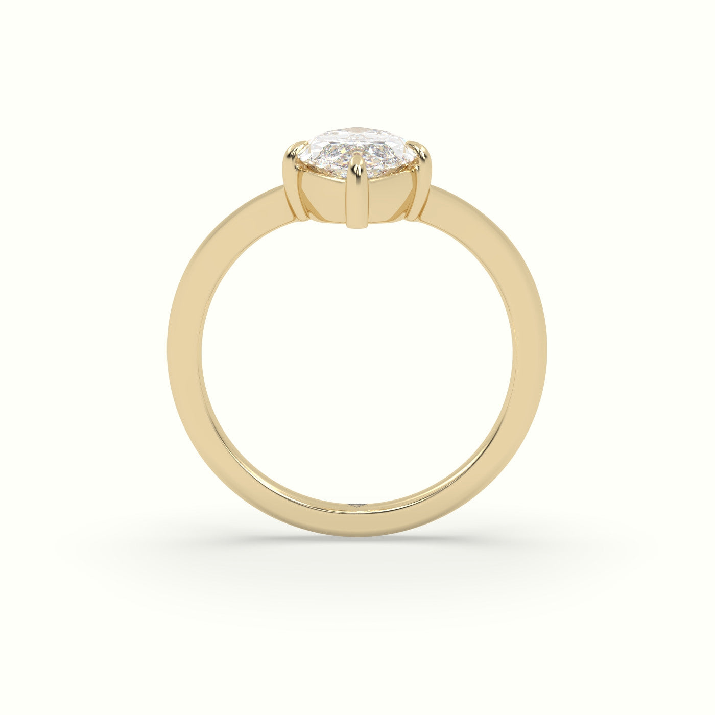 Marquise Solitaire Engagement Ring — Yellow Gold