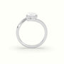 Oval Solitaire Engagement Ring — White Gold