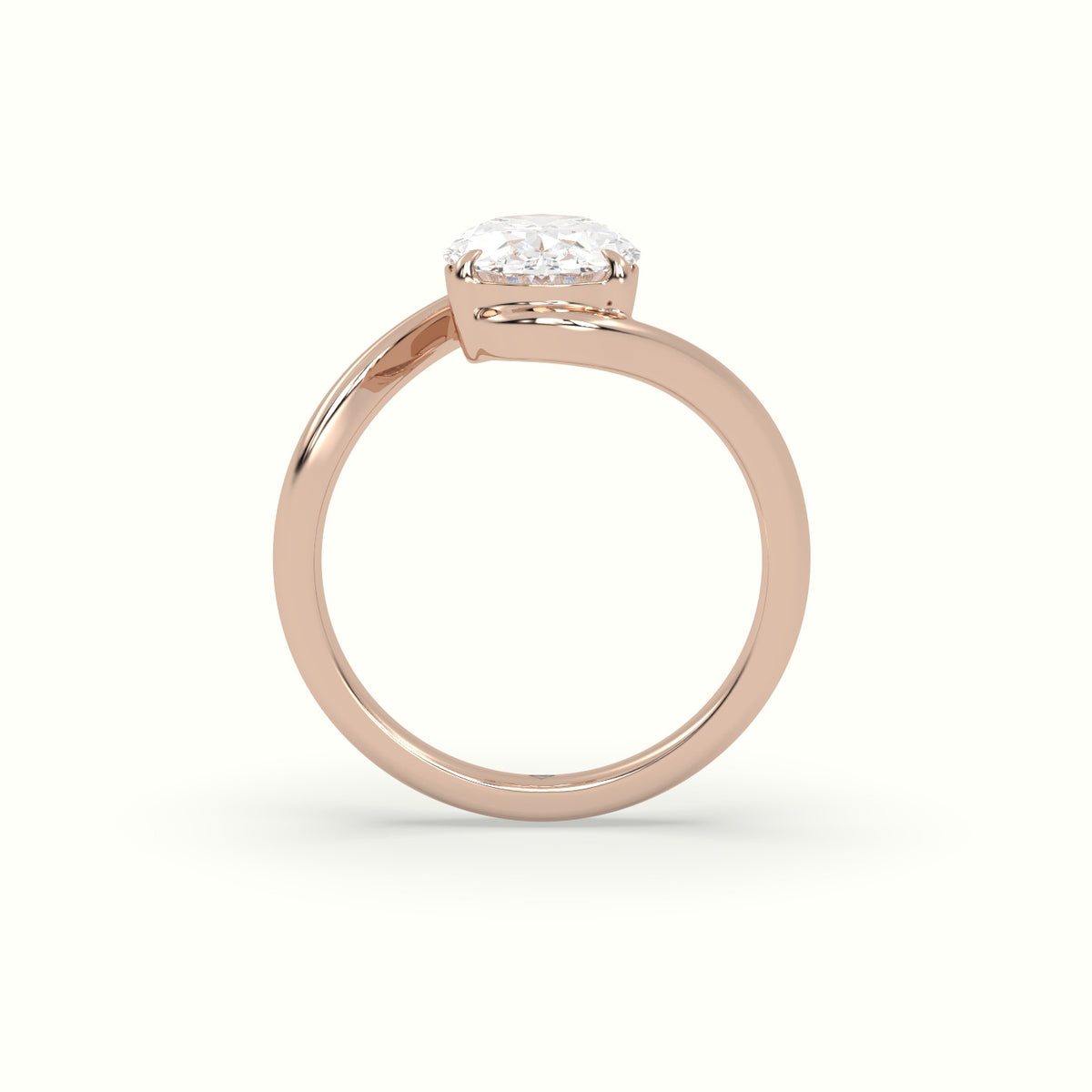 Oval Solitaire Engagement Ring — Rose Gold