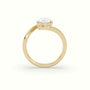 Oval Solitaire Engagement Ring — Yellow Gold