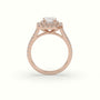 Emerald Cut Halo Diamond Engagement Ring — Rose Gold