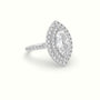 Marquise Cut Halo Diamond Engagement Ring — White Gold