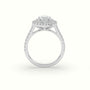 Marquise Cut Halo Diamond Engagement Ring — White Gold