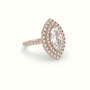 Marquise Cut Halo Diamond Engagement Ring — Rose Gold
