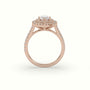 Marquise Cut Halo Diamond Engagement Ring — Rose Gold