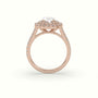 Oval Cut Diamond Halo Engagement Ring — Rose Gold