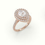 Pear Cut Diamond Halo Engagement Ring — Rose Gold