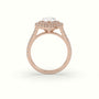 Pear Cut Diamond Halo Engagement Ring — Rose Gold