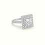 Princess Cut Diamond Halo Engagement Ring — White Gold