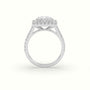 Princess Cut Diamond Halo Engagement Ring — White Gold