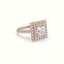 Princess Cut Diamond Halo Engagement Ring — Rose Gold