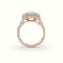 Princess Cut Diamond Halo Engagement Ring — Rose Gold