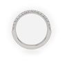 Round Cut 3 Row Pave Set Half Eternity Band — White Gold