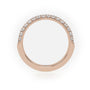 Round Cut 3 Row Pave Set Half Eternity Band — Rose Gold