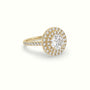 Round Cut Diamond Halo Engagement Ring — Yellow Gold