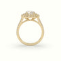 Round Cut Diamond Halo Engagement Ring — Yellow Gold