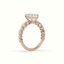 Emerald Cut Diamond Engagement Ring With Side Stones — Rose Gold