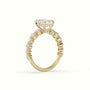Emerald Cut Diamond Engagement Ring With Side Stones — Yellow Gold