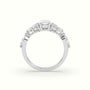 Oval Diamond Engagement Ring With Round And Marquise Side Stones — White Gold