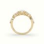 Oval Diamond Engagement Ring With Round And Marquise Side Stones — Yellow Gold