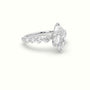 Marquise Cut Diamond Engagement Ring With Side Stones — White Gold