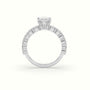 Marquise Cut Diamond Engagement Ring With Side Stones — White Gold