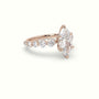 Marquise Cut Diamond Engagement Ring With Side Stones — Rose Gold