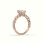Marquise Cut Diamond Engagement Ring With Side Stones — Rose Gold