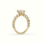 Marquise Cut Diamond Engagement Ring With Side Stones — Yellow Gold
