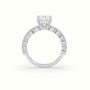 Princess Cut Diamond Engagement Ring With Side Stones — White Gold
