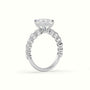 Princess Cut Diamond Engagement Ring With Side Stones — White Gold