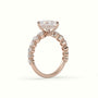 Princess Cut Diamond Engagement Ring With Side Stones — Rose Gold