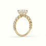 Princess Cut Diamond Engagement Ring With Side Stones — Yellow Gold