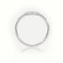 Emerald Cut Diamond Pave Setting Designer Ring — White Gold