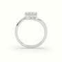 Round Diamond Bezel Solitaire Bypass Engagement Ring — White Gold