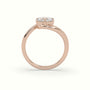 Round Diamond Bezel Solitaire Bypass Engagement Ring — Rose Gold