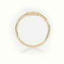 Emerald Cut Diamond Pave Setting Designer Ring — Yellow Gold